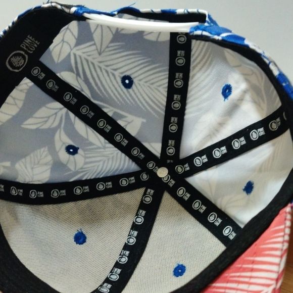 Pine Cove Blue and Red with‎ White Leave Snapback Hat main image 6